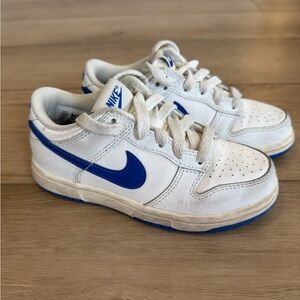 Nike Kids White and Blue Sneakers